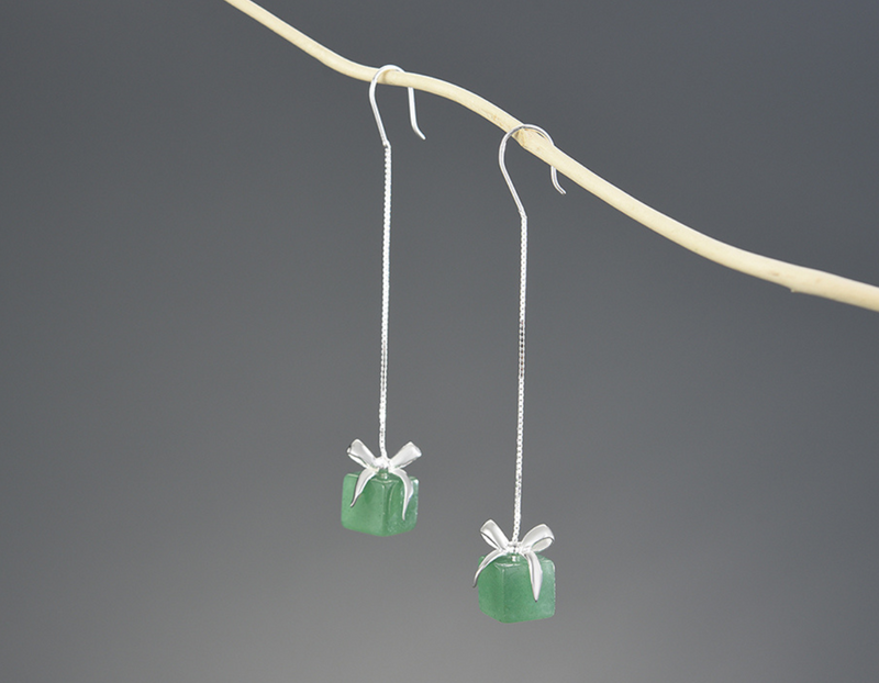 Gift Box Dangle Earrings