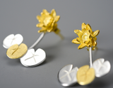 Water Lily Flower Stud Earrings