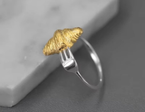 Croissant and Fork Ring