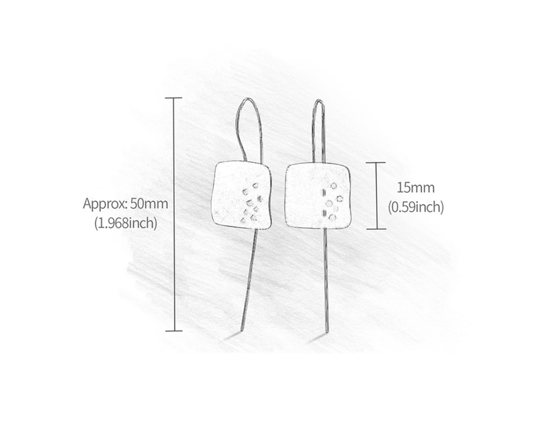 Hollow Square Dangle Earrings