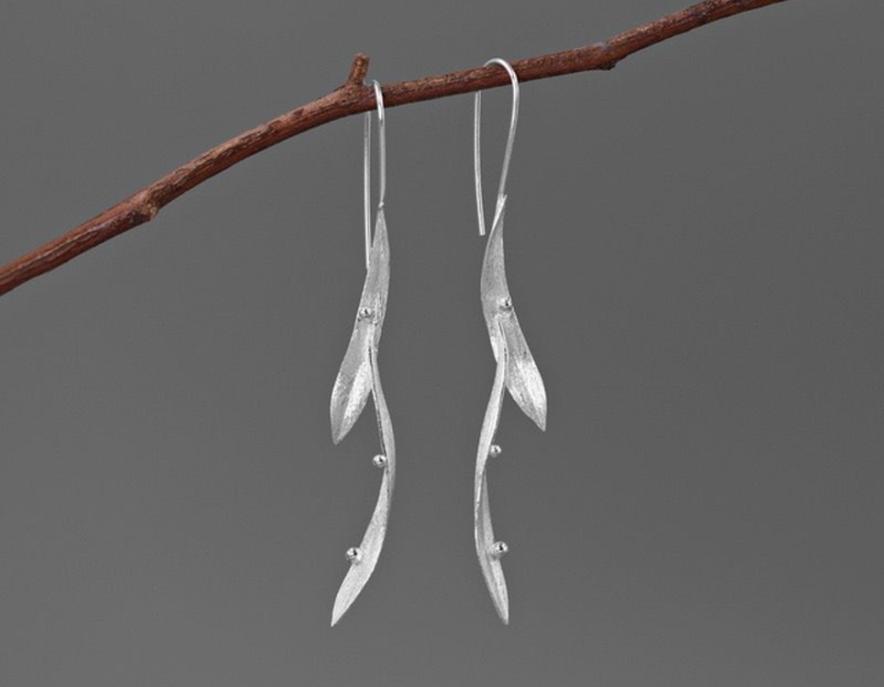 Willow Leaves Dangle Earrings