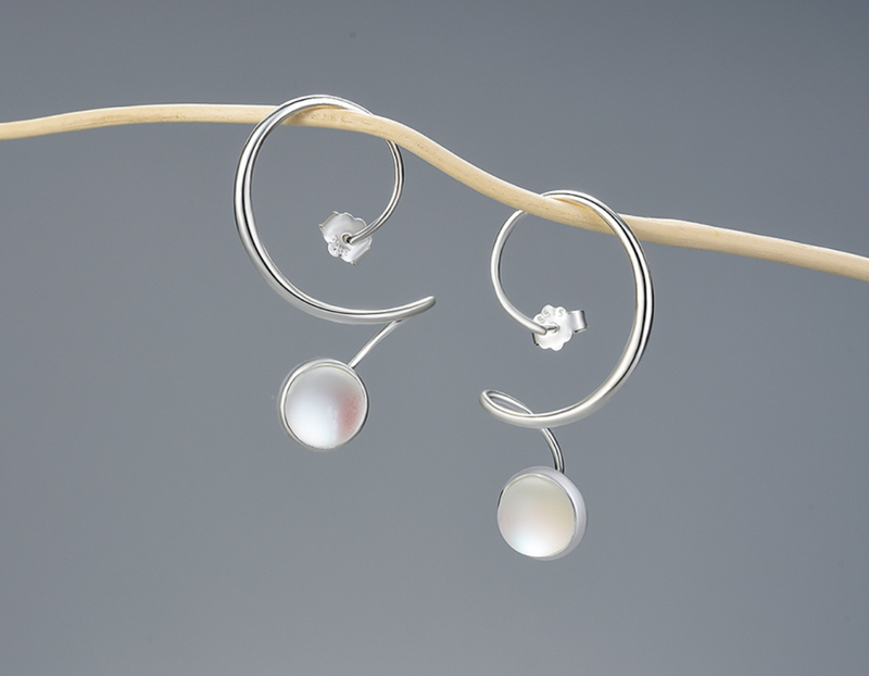 Moonstone Dangle Earrings