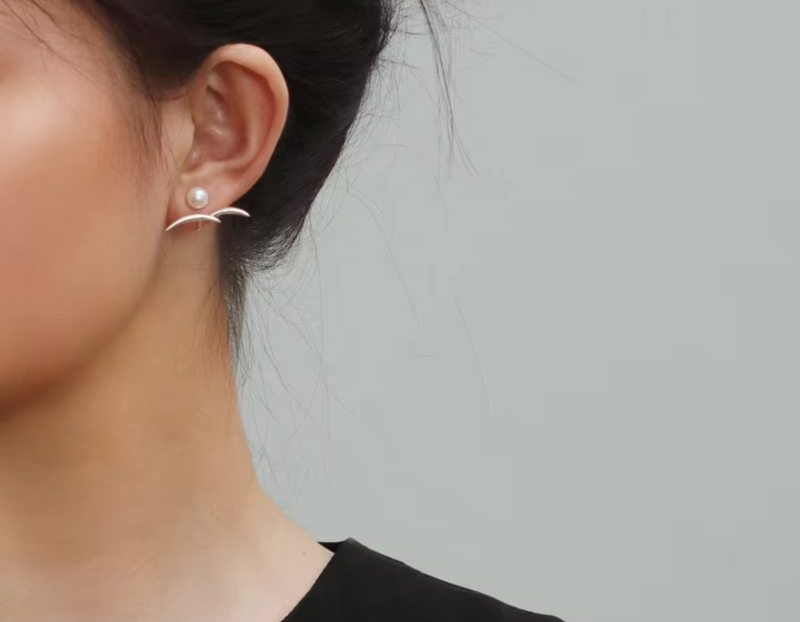 Moon in the Water Stud Earrings