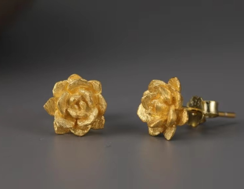 Succulent Plant Stud Earrings