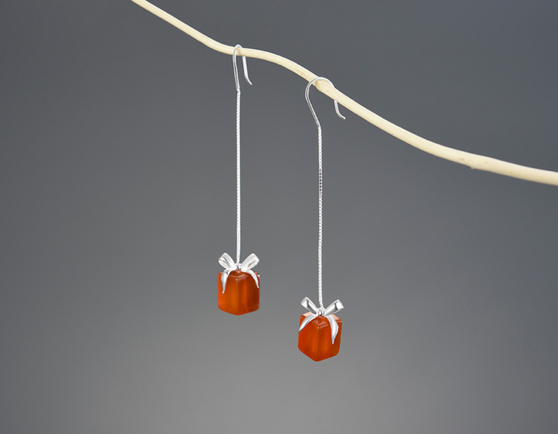 Gift Box Dangle Earrings