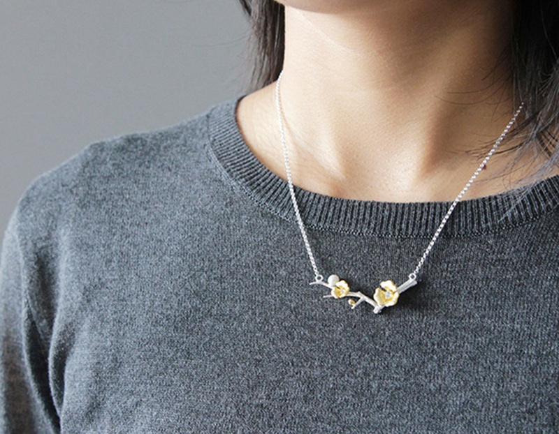 Plum Blossom Flower Necklace