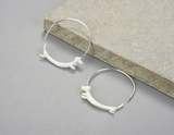 Flying Dachshund Hoop Earrings