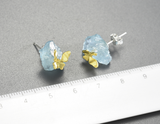 Aquamarine Butterfly Stud Earring