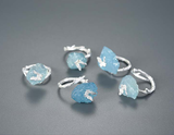 Aquamarine Butterfly Ring