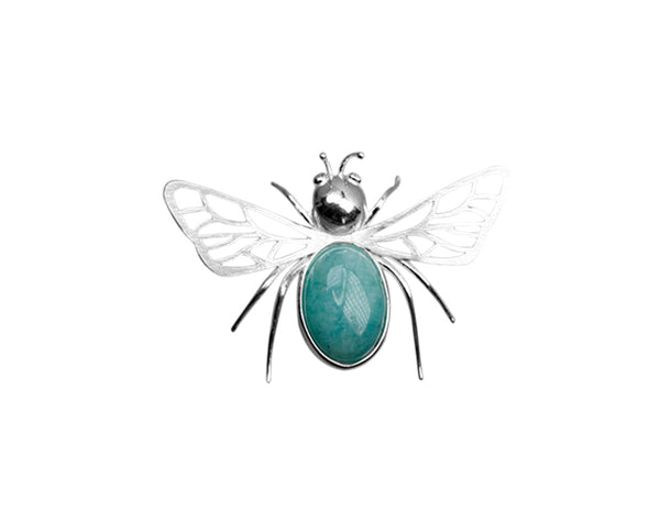 handcrafted sterling silver with natural turquoise amazonite stone