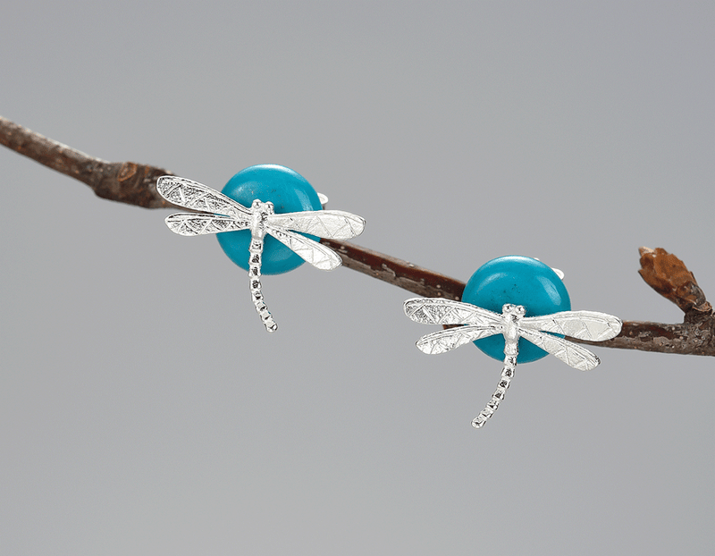 Circle Dragonfly Earring