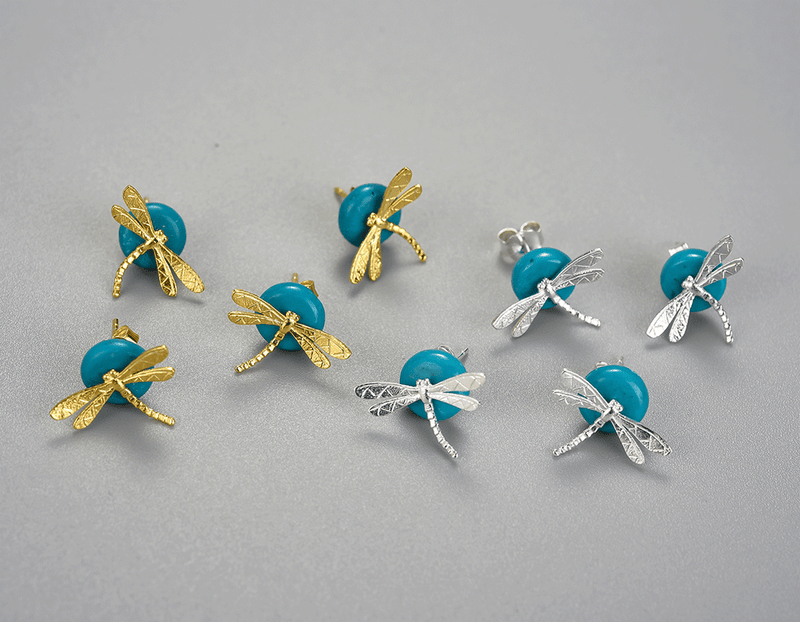 Circle Dragonfly Earring