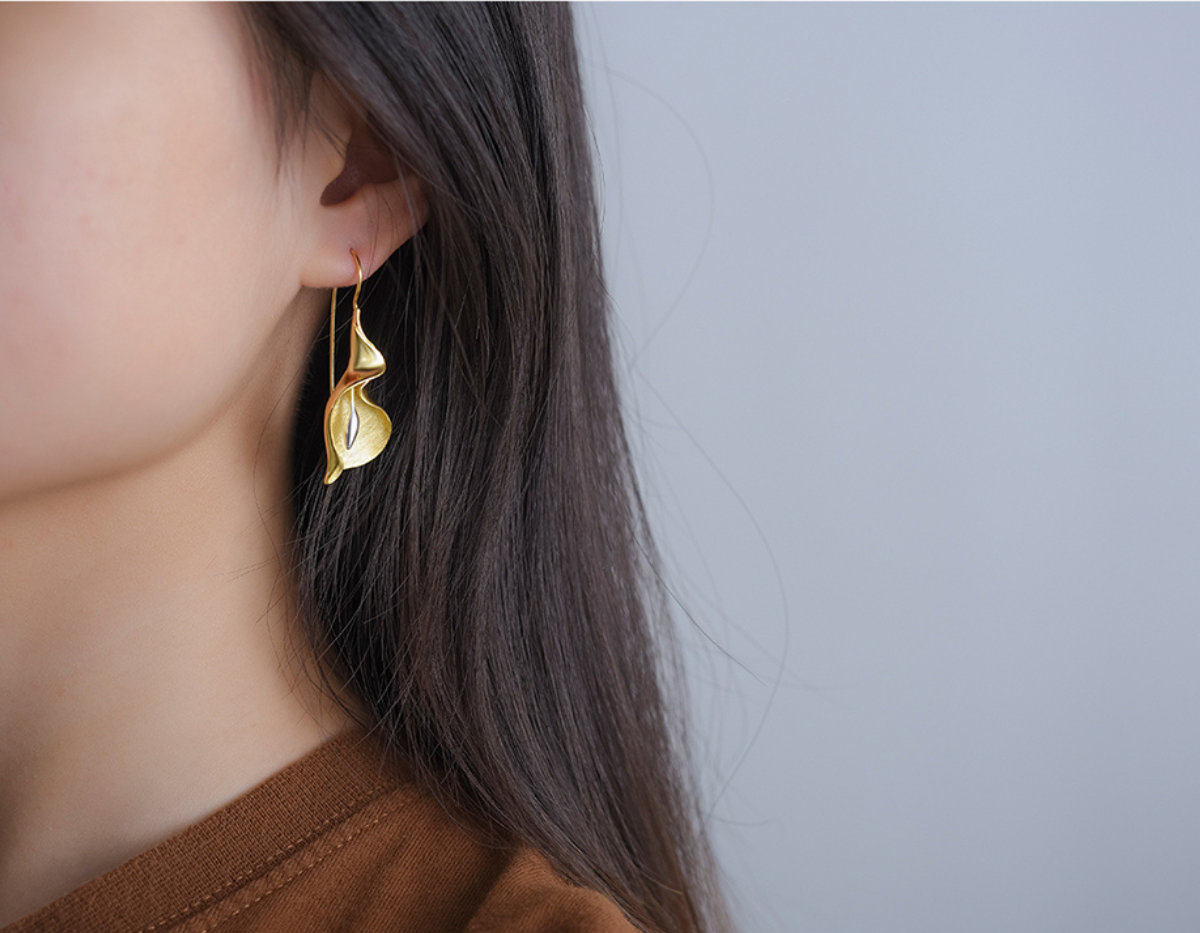 VONALA Orecchini A Monachella Donna In Argento 925 Con Fiore/Zirconi - Pendenti A Goccia, Regalo Per Lei
