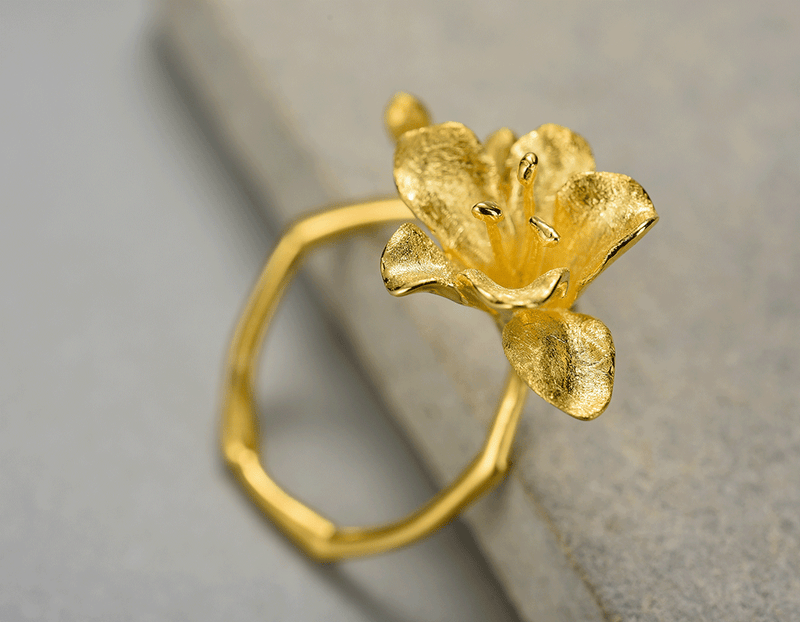 Freesia Flower Ring