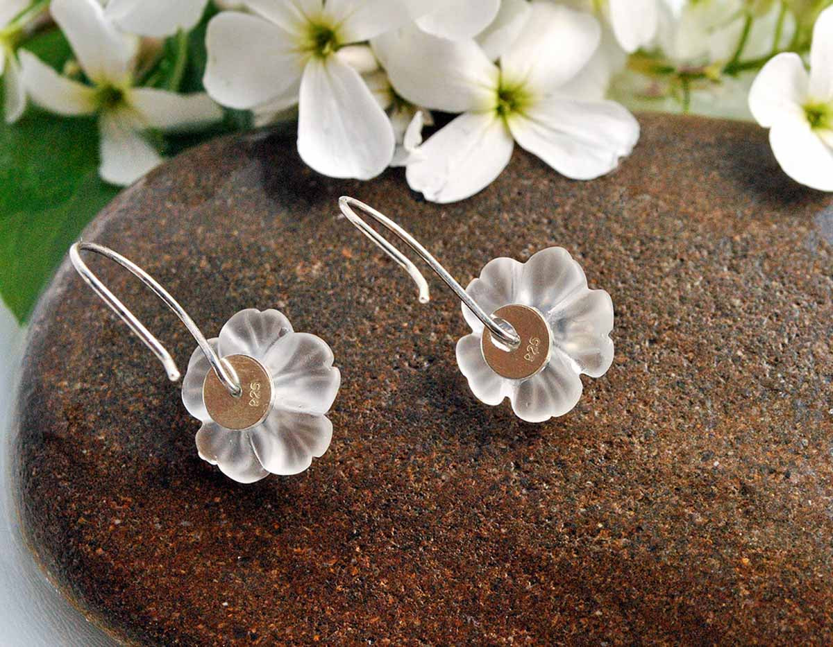Sterling Silver | Flower in the Rain Earring - Lotus Fun