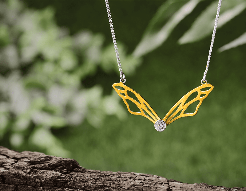 Hollow Butterfly Wings Necklace