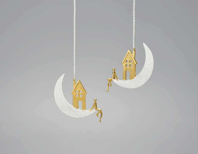 Home on the Moon Earring