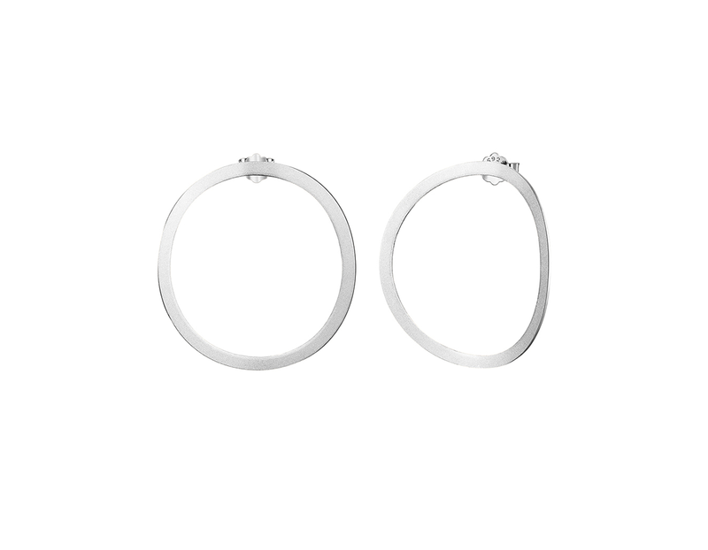 2 Pairs Elegant Big Circle Hoop Earrings Fashion Jewelry Minimalist Gold  Silver Color Smooth Arc Plate Round Earrings for Women - Walmart.com