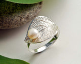 Pearl Leaf Ring - Lotus Fun