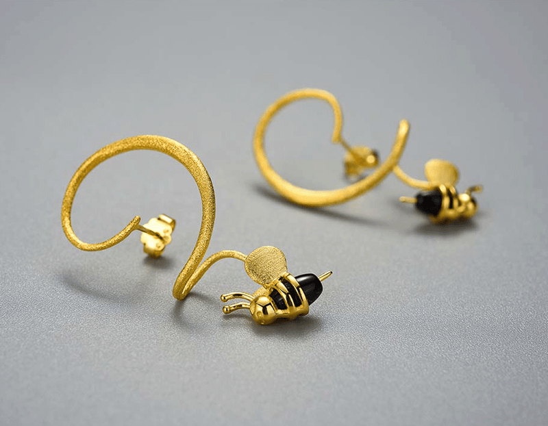 Twirl Honey & Bee Earring
