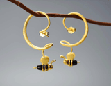 Twirl Honey & Bee Earring