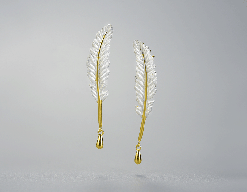 Vintage Feather Earring
