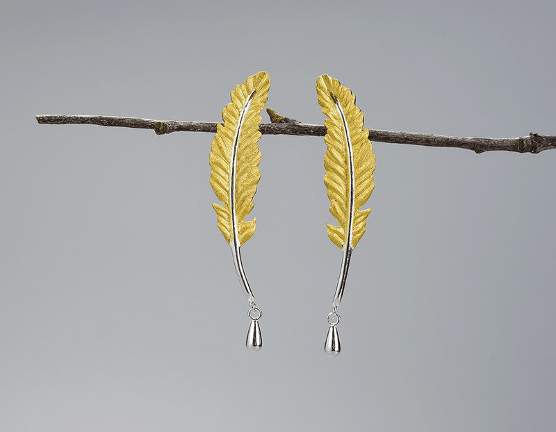 Vintage Feather Earring