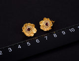 Blooming Anemone Flower Stud Earring