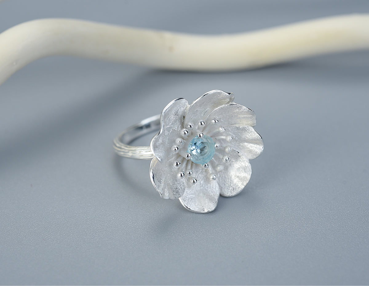 BASENOTES Silver flower ring | ヤマダウェブコム