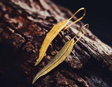 Gold Autumn Leaf Earring - Lotus Fun