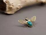 gold plated handcrafted sterling silver with natural turquoise amazonite stone