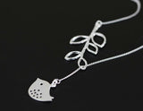 Bird Leaves Necklace