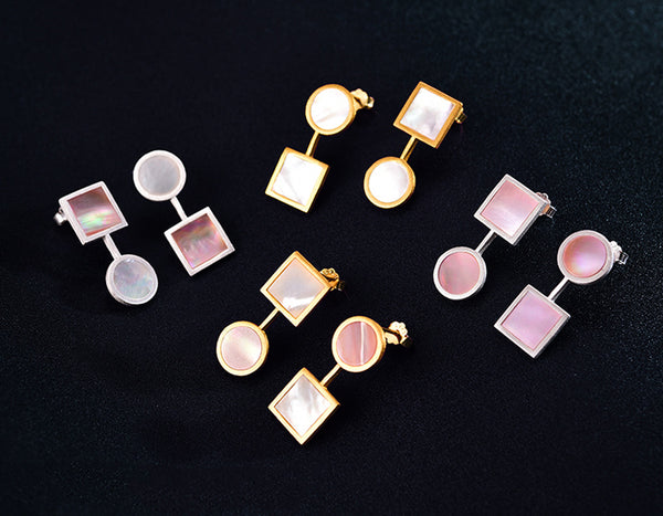 The Art of Circle and Square Earring