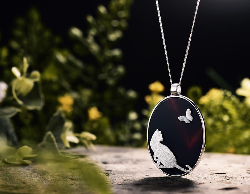 Collana Ciondolo Animale In Argento Sterling 925 - Farfalla, Cane, Gatto, Regalo Donna - Foto 2