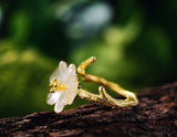 Gold Flower In the Rain Ring - Lotus Fun