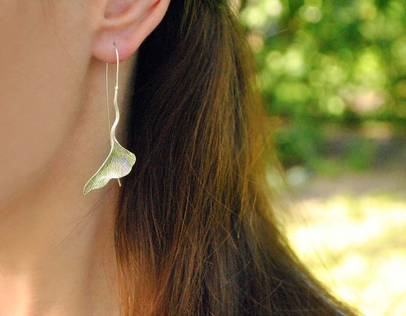 Gingko Leaf Earring - Lotus Fun