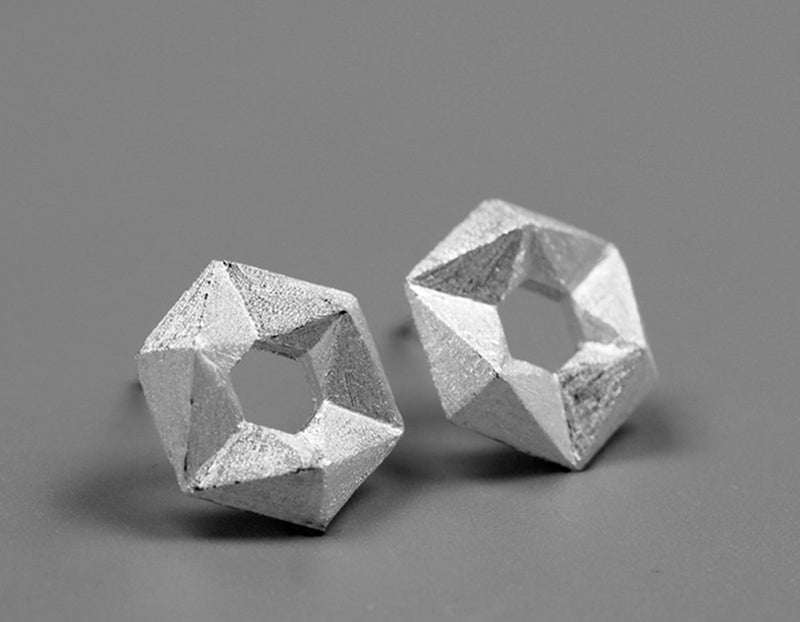 Hexagon Stud Earring