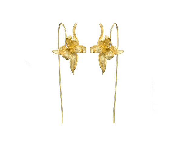 Iris Flower Dangle Earring