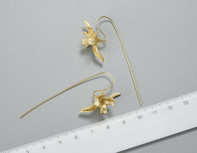 Iris Flower Dangle Earring