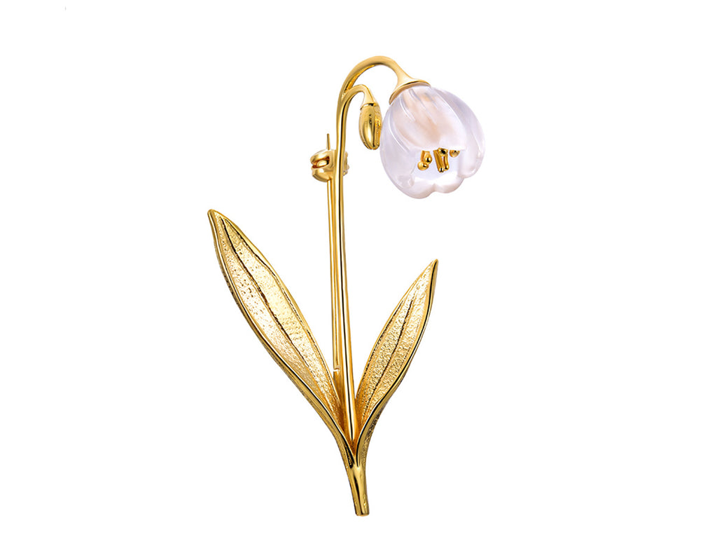 lily flower brooch Sterling Silver | Lily of the Valley Brooch