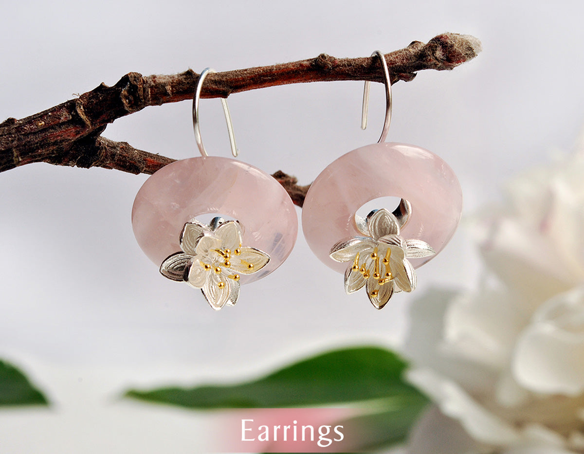 Sterling Silver Lotus Whispers Jewelry Set Lotus Fun