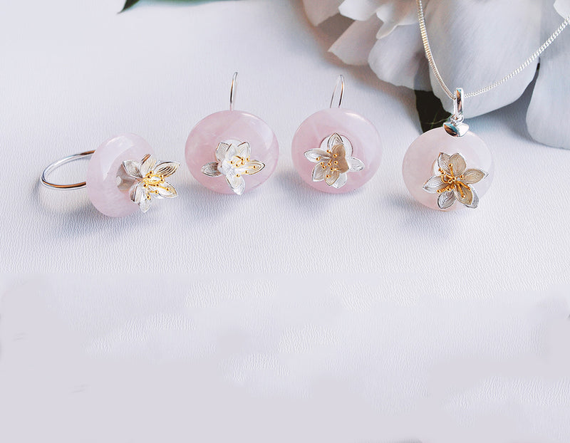 Pink Lotus Whisper Jewelry Set - Lotus Fun
