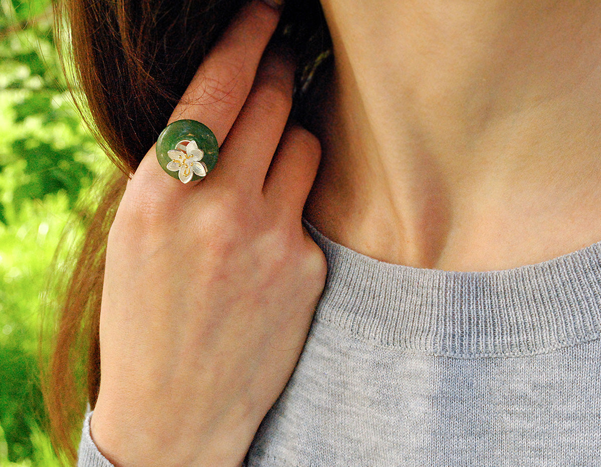 Sterling Silver Lotus Whispers Jewelry Set Lotus Fun