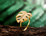 Monstera Leaf Ring - Lotus Fun