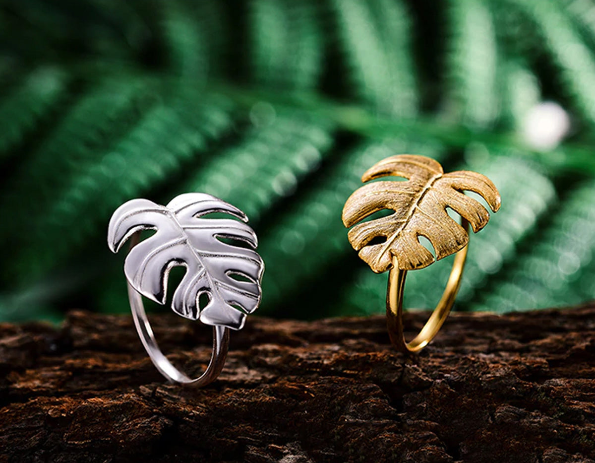monstera ring Sterling Silver | Monstera Leaf Ring