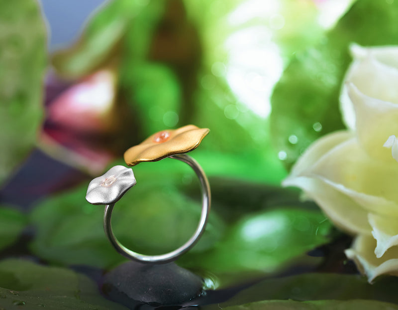 Lotus Leaf's Morning Dew Ring