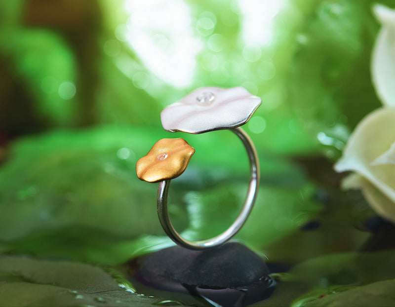 Lotus Leaf's Morning Dew Ring