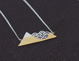 Mountain and Cloud Symbol Necklace