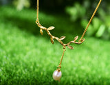 Morning Dew on the Olive Leaves Necklace