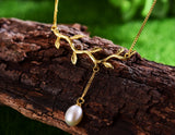 Morning Dew on the Olive Leaves Necklace